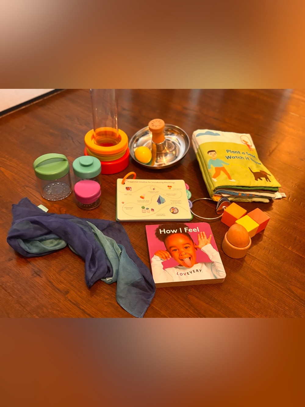 Lovevery the explorer playkit and book bundle- ages 9-10 months